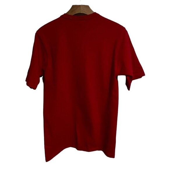 CHAMPION Mens T-Shirt Short Sleeve Small Red Plain Logo Activewear Casual NWT - Picture 10 of 10